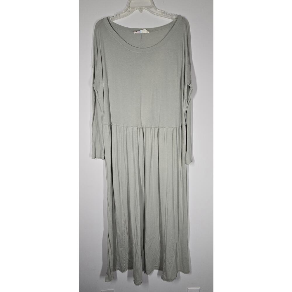 Free People Beach Cameron Dress Women Oversized Slouchy Lagenlook Sage Green S